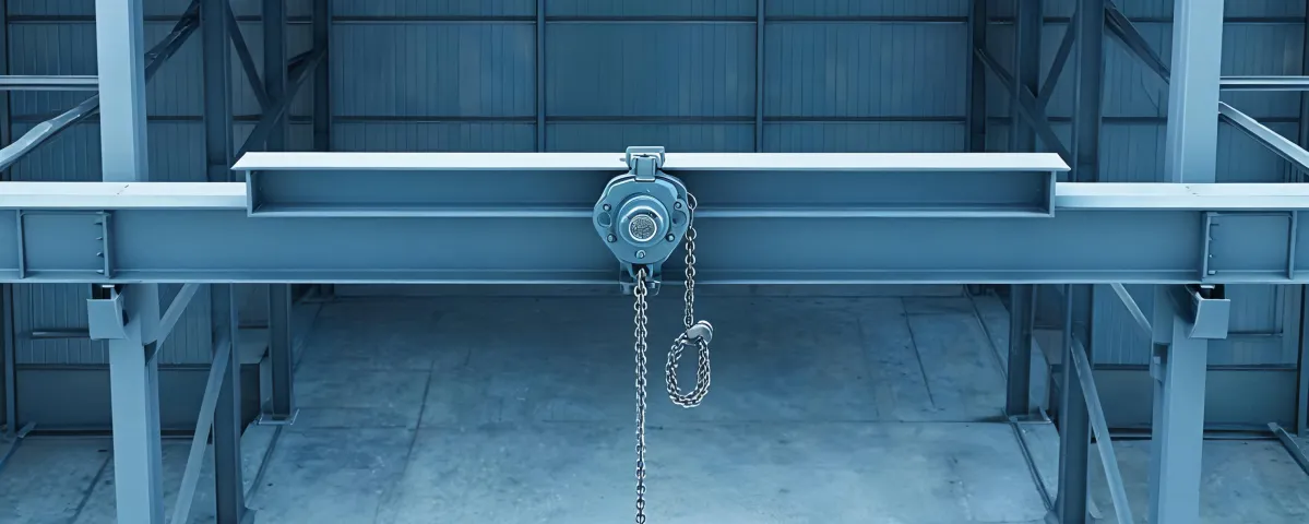 Warehouse hoist bay illustration, not a street map
